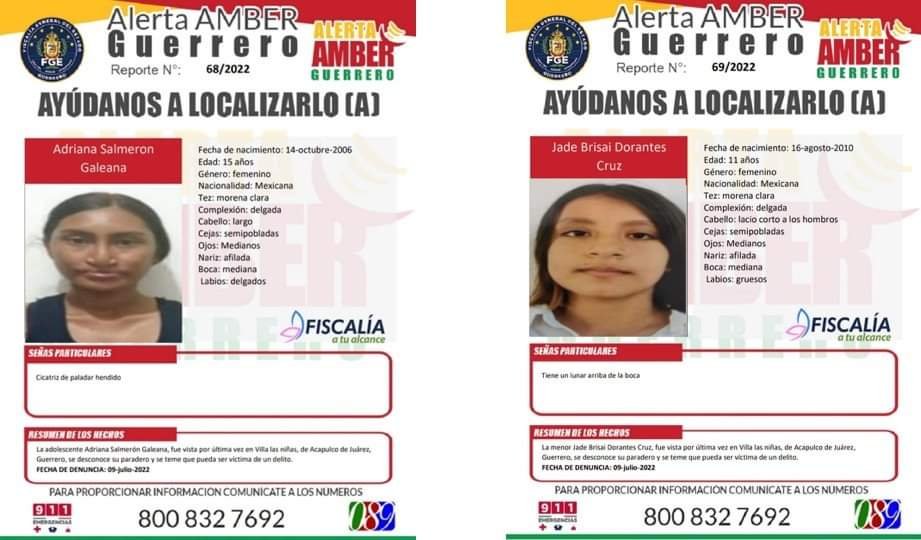Continúan desaparecidas las dos niñas que escaparon de albergue de Acapulco