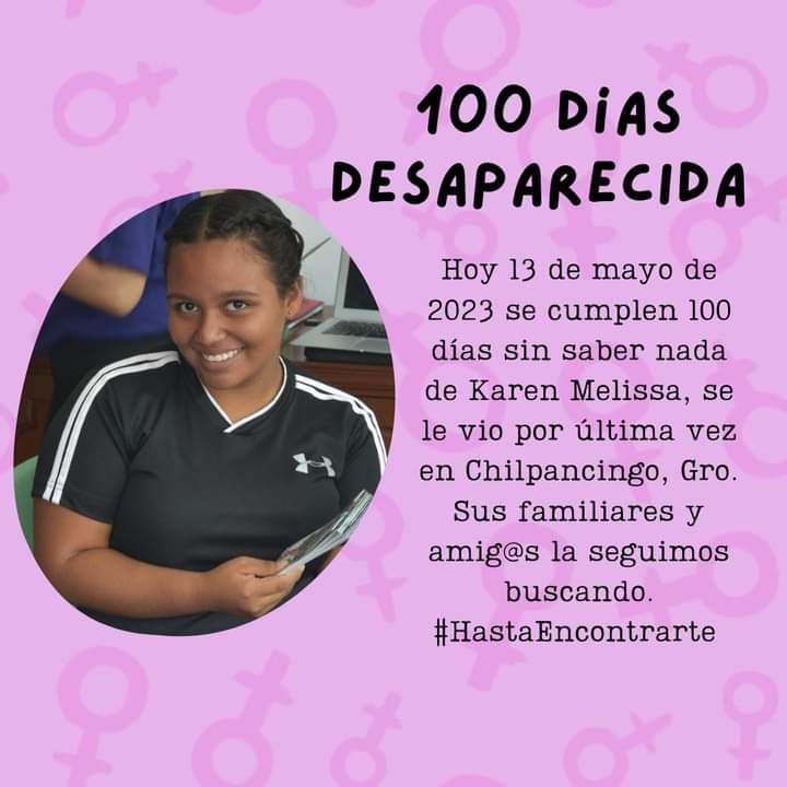 Cumple Karen Melissa 103 días desparecida y autoridades no dan con su paradero