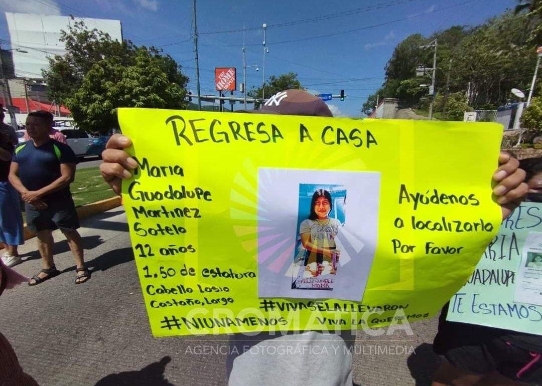 Protestan en Acapulco por la desaparición de una niña