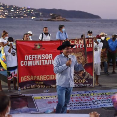 Marco Antonio Suástegui, vocero del Cecop. Foto: de Tlachinollan.