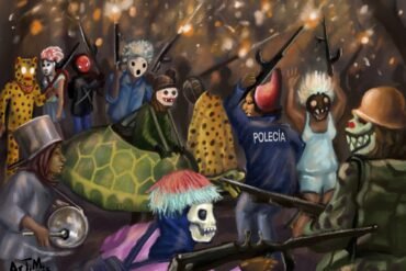 Ilustración: Danza de la tortuga o "Ayotzitzime" de Atliaca Guerrero