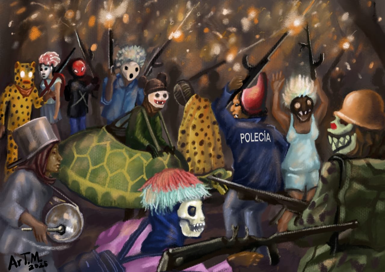 Ilustración: Danza de la tortuga o "Ayotzitzime" de Atliaca Guerrero